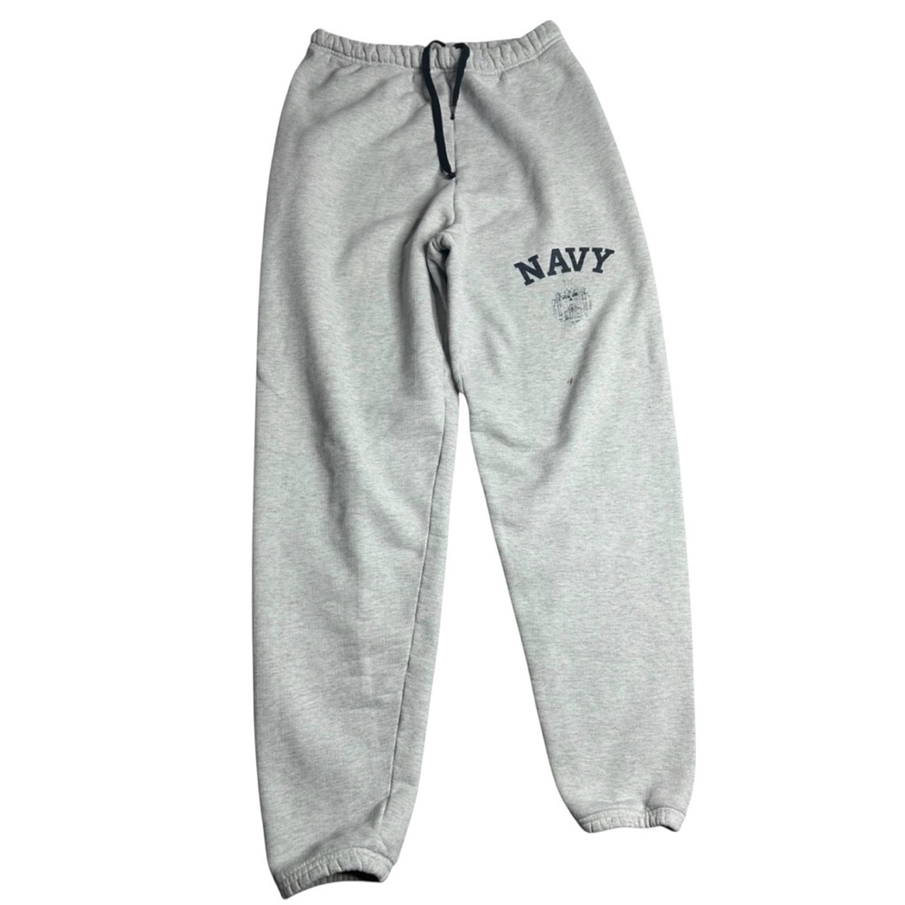 Vintage Navy Sweatpants US Naval Academy Gray Made in‎ USA Military Joggers